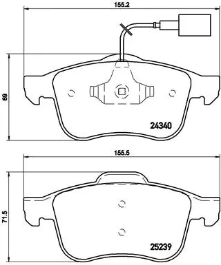 P 23 132X BREMBO Комплект тормозных колодок, дисковый тормоз (фото 1)