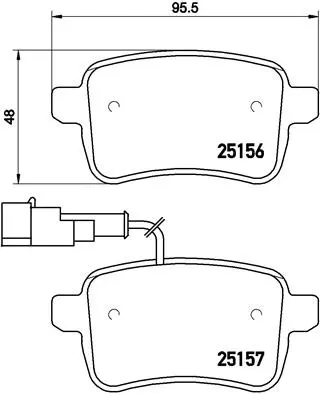 P 23 133 BREMBO Комплект тормозных колодок, дисковый тормоз (фото 1)