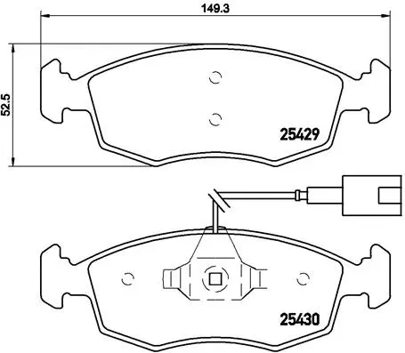 P 23 138 BREMBO Комплект тормозных колодок, дисковый тормоз (фото 1)