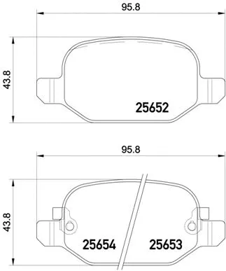 P 23 150 BREMBO Комплект тормозных колодок, дисковый тормоз (фото 1)