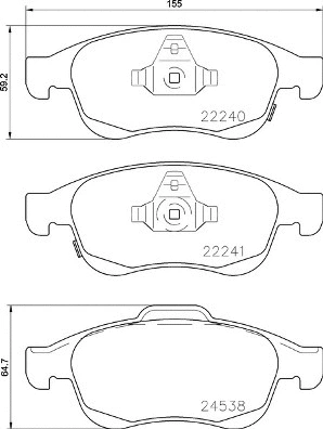 P 23 165 BREMBO Комплект тормозных колодок, дисковый тормоз (фото 1)