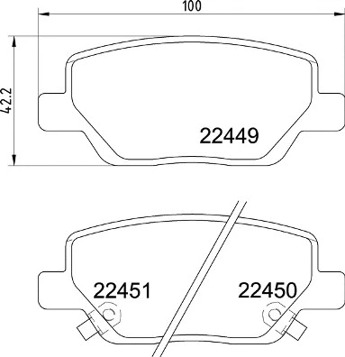 P 23 179 BREMBO Комплект тормозных колодок, дисковый тормоз (фото 1)