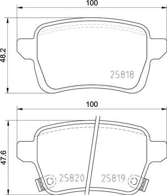 P 23 190 BREMBO Комплект тормозных колодок, дисковый тормоз (фото 1)