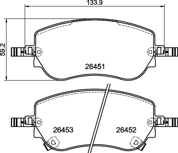 P 23 198 BREMBO Комплект тормозных колодок, дисковый тормоз (фото 1)