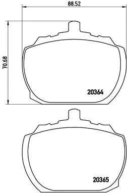 P 24 004 BREMBO Комплект тормозных колодок, дисковый тормоз (фото 1)