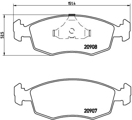 P 24 019 BREMBO Комплект тормозных колодок, дисковый тормоз (фото 1)