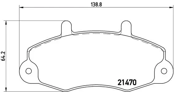 P 24 032 BREMBO Комплект тормозных колодок, дисковый тормоз (фото 1)