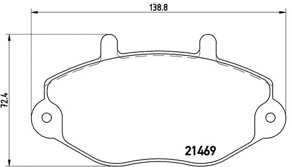 P 24 050 BREMBO Комплект тормозных колодок, дисковый тормоз (фото 1)