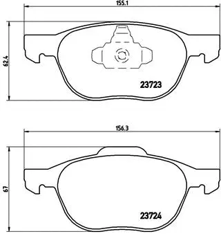 P 24 061X BREMBO Комплект тормозных колодок, дисковый тормоз (фото 1)