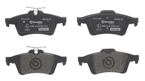 P 24 148X BREMBO Комплект тормозных колодок, дисковый тормоз (фото 2)