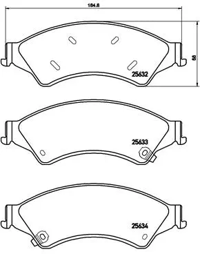 P 24 153 BREMBO Комплект тормозных колодок, дисковый тормоз (фото 1)