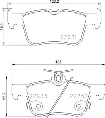 P 24 201 BREMBO Комплект тормозных колодок, дисковый тормоз (фото 1)