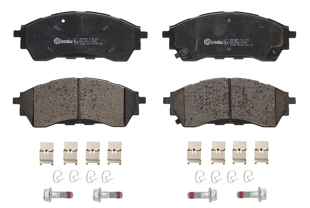 P 24 225 BREMBO Комплект тормозных колодок, дисковый тормоз (фото 2)