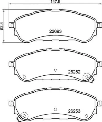 P 24 235 BREMBO Комплект тормозных колодок, дисковый тормоз (фото 1)