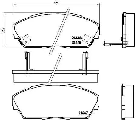 P 28 013 BREMBO Комплект тормозных колодок, дисковый тормоз (фото 1)