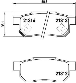 P 28 017 BREMBO Комплект тормозных колодок, дисковый тормоз (фото 1)
