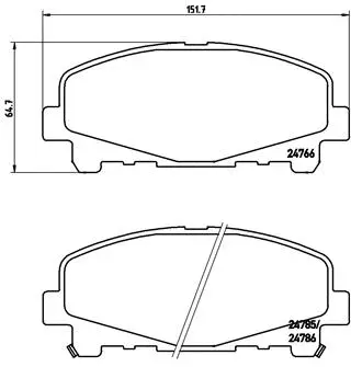 P 28 043X BREMBO Комплект тормозных колодок, дисковый тормоз (фото 1)