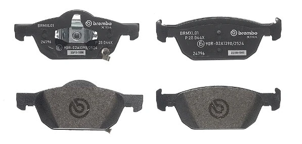P 28 044X BREMBO Комплект тормозных колодок, дисковый тормоз (фото 2)
