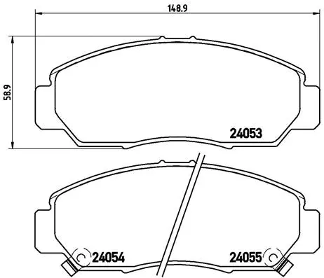 P 28 047 BREMBO Комплект тормозных колодок, дисковый тормоз (фото 1)