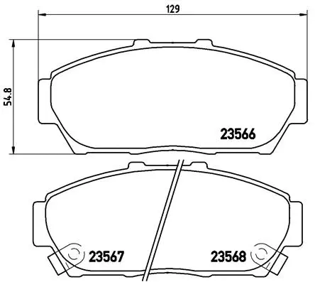 P 28 048 BREMBO Комплект тормозных колодок, дисковый тормоз (фото 1)