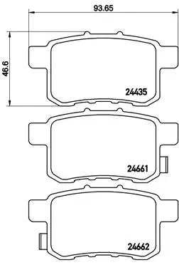 P 28 072 BREMBO Комплект тормозных колодок, дисковый тормоз (фото 1)