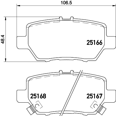 P 28 078 BREMBO Комплект тормозных колодок, дисковый тормоз (фото 1)