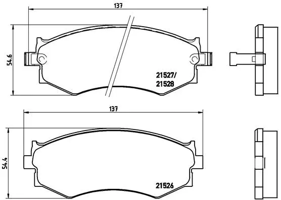 P 30 002 BREMBO Комплект тормозных колодок, дисковый тормоз (фото 1)