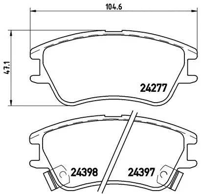 P 30 027 BREMBO Комплект тормозных колодок, дисковый тормоз (фото 1)