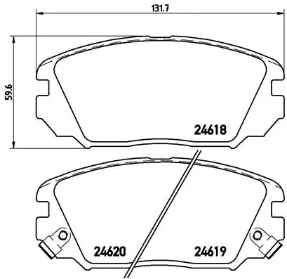 P 30 031 BREMBO Комплект тормозных колодок, дисковый тормоз (фото 1)