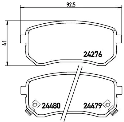 P 30 033 BREMBO Комплект тормозных колодок, дисковый тормоз (фото 1)