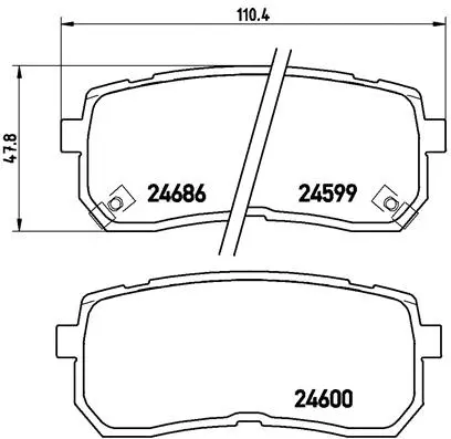 P 30 035 BREMBO Комплект тормозных колодок, дисковый тормоз (фото 1)