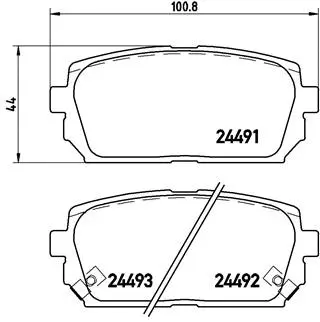 P 30 040 BREMBO Комплект тормозных колодок, дисковый тормоз (фото 1)