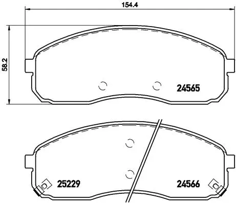 P 30 058 BREMBO Комплект тормозных колодок, дисковый тормоз (фото 1)