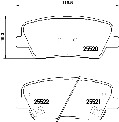 P 30 081 BREMBO Комплект тормозных колодок, дисковый тормоз (фото 1)