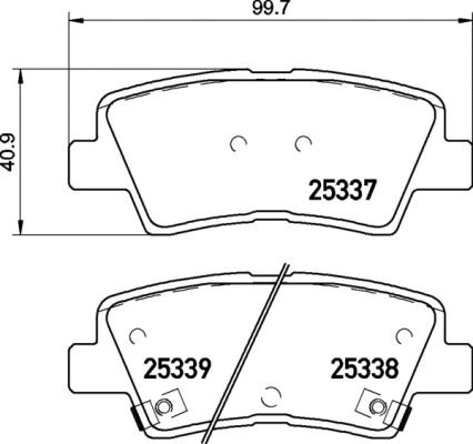 P 30 106 BREMBO Комплект тормозных колодок, дисковый тормоз (фото 1)