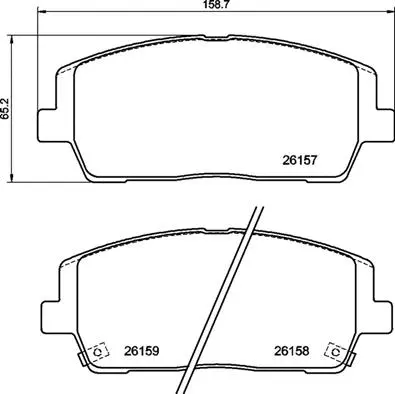 P 30 116 BREMBO Комплект тормозных колодок, дисковый тормоз (фото 1)