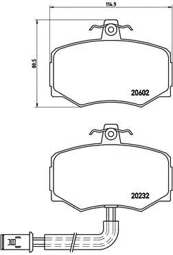 P 36 005 BREMBO Комплект тормозных колодок, дисковый тормоз (фото 1)