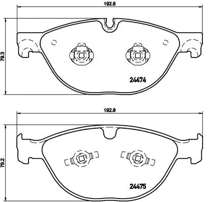 P 36 025 BREMBO Комплект тормозных колодок, дисковый тормоз (фото 1)