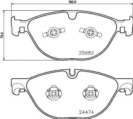 P 36 029 BREMBO Комплект тормозных колодок, дисковый тормоз (фото 1)