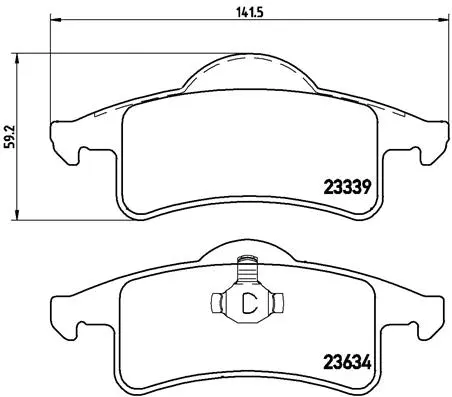 P 37 006 BREMBO Комплект тормозных колодок, дисковый тормоз (фото 1)