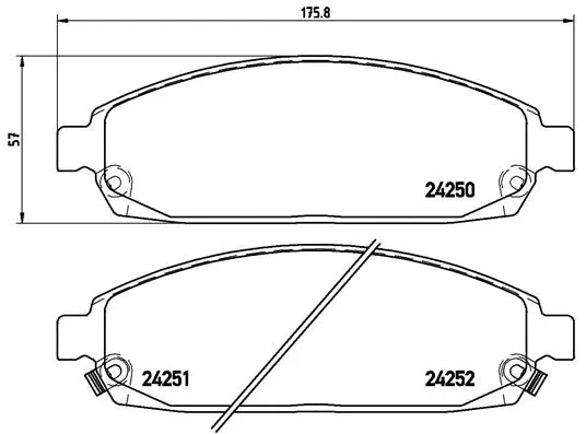 P 37 010 BREMBO Комплект тормозных колодок, дисковый тормоз (фото 1)