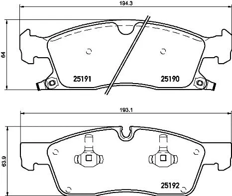 P 37 015 BREMBO Комплект тормозных колодок, дисковый тормоз (фото 1)