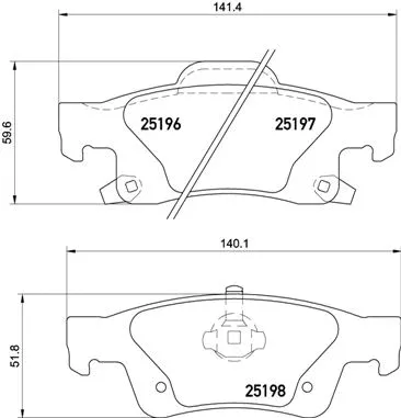 P 37 016 BREMBO Комплект тормозных колодок, дисковый тормоз (фото 1)