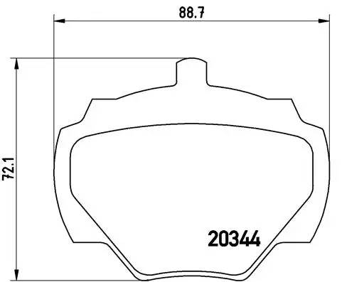 P 44 001 BREMBO Комплект тормозных колодок, дисковый тормоз (фото 1)