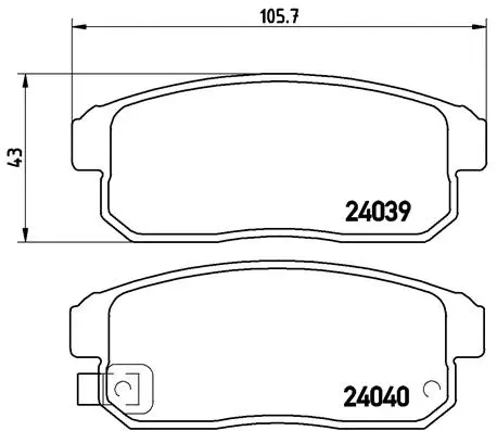 P 49 035 BREMBO Комплект тормозных колодок, дисковый тормоз (фото 1)