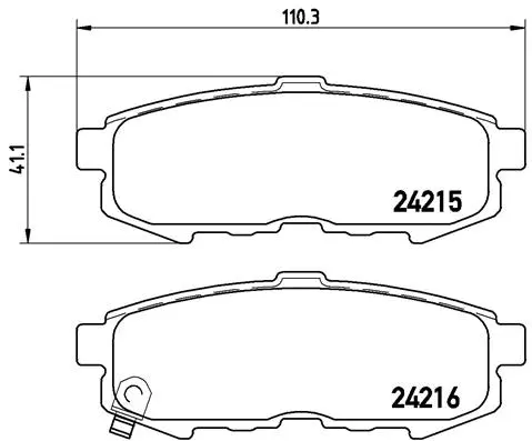 P 49 042 BREMBO Комплект тормозных колодок, дисковый тормоз (фото 1)