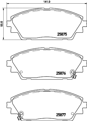 P 49 050 BREMBO Комплект тормозных колодок, дисковый тормоз (фото 1)