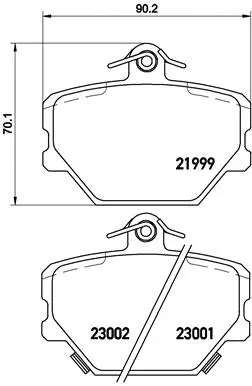 P 50 038 BREMBO Комплект тормозных колодок, дисковый тормоз (фото 1)