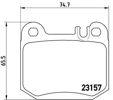 P 50 043 BREMBO Комплект тормозных колодок, дисковый тормоз (фото 1)