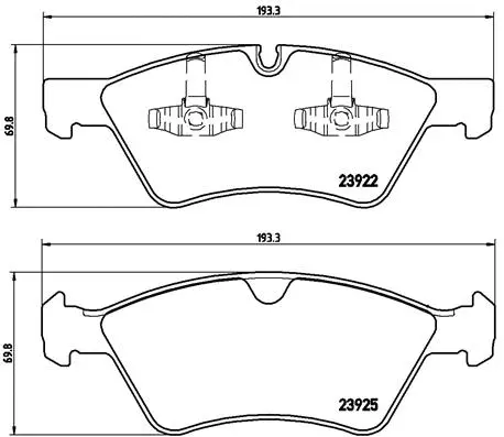 P 50 063 BREMBO Комплект тормозных колодок, дисковый тормоз (фото 1)